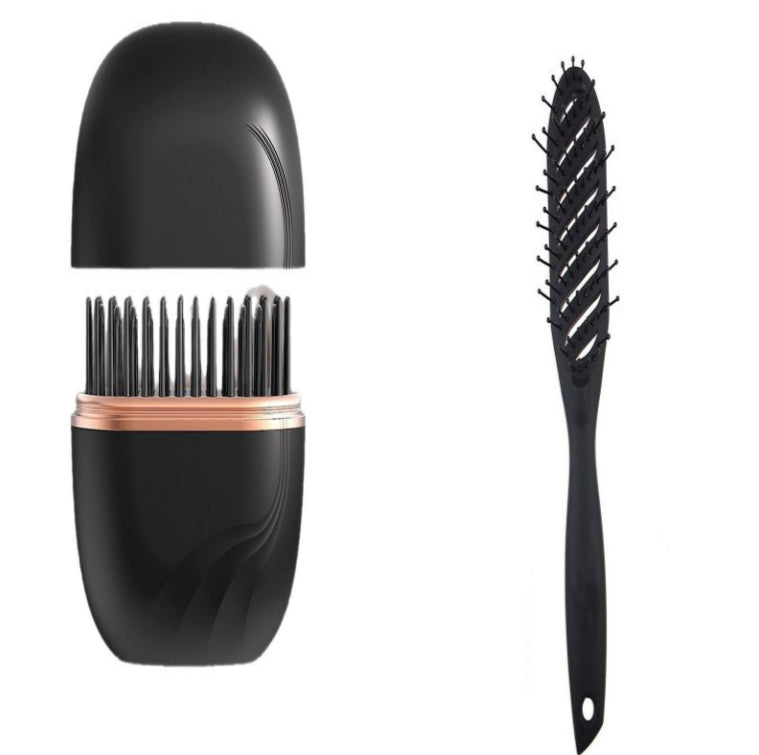 Mini wireless portable hair straightening comb