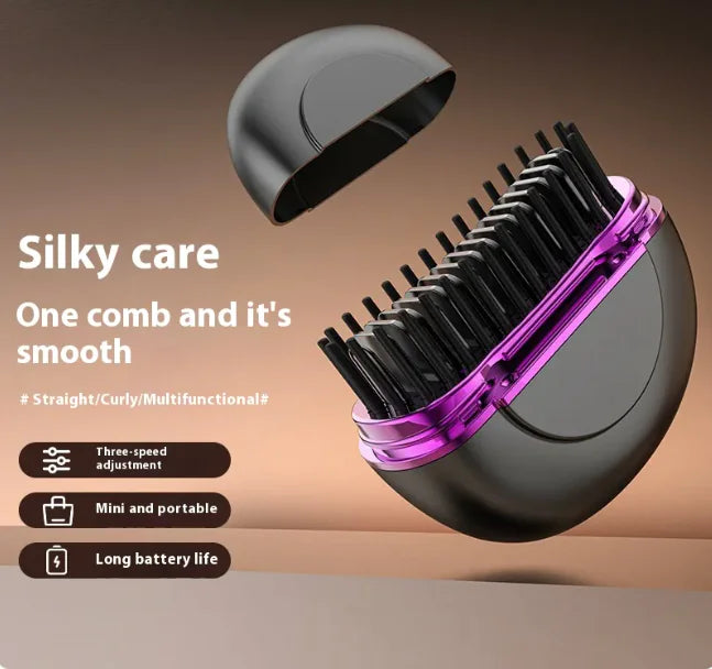 Mini portable wireless hair straightener