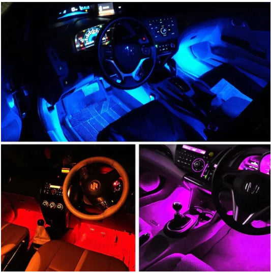 LED Car Lights with RGB Music Rhythm Control